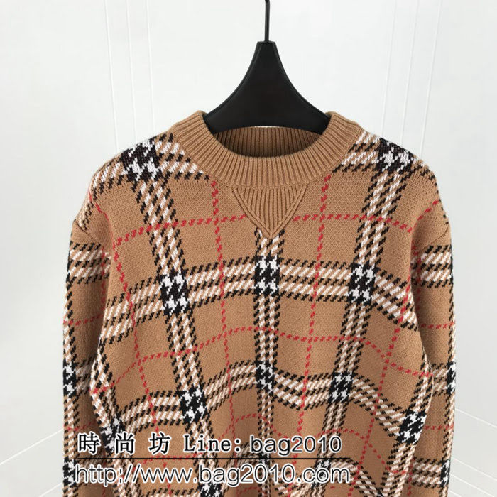 BURBERRY巴寶莉 18ss秋冬新款針織毛衣 延誤經典格紋系列 官網同步發售 男女同款 ydi2637